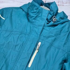 Lands' End Winter Jacket Girls L 14-16 Teal Blue Good Hooded Insulated